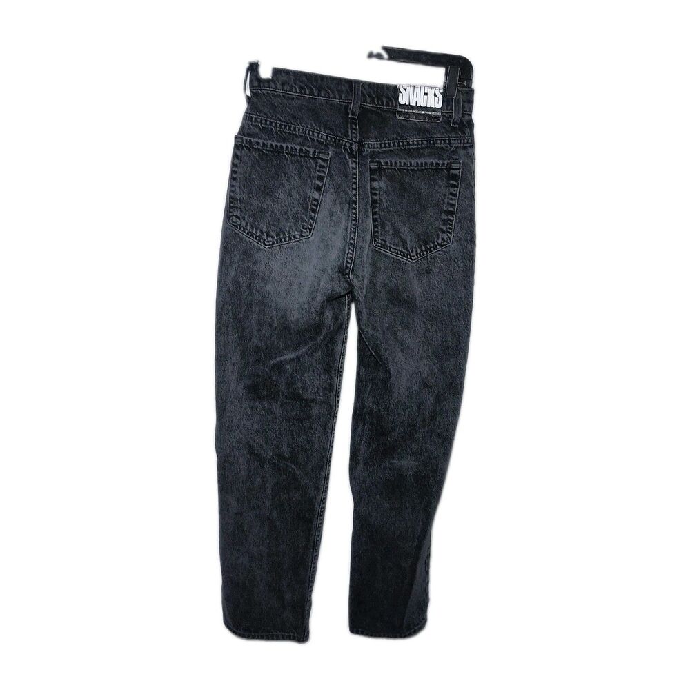 Mother Snacks Size 28x28 High Waist Double Stack Hover Jeans Smacking Good Black